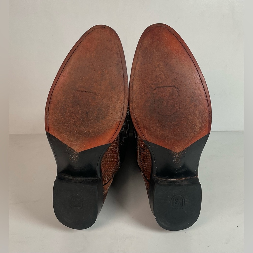Dan Post Rust Brown Python Snakeskin Cowboy Boots… - image 2